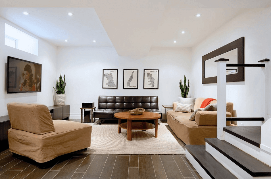 8 Basement Renovation & Finishing Small Basement Living Room Ideas
