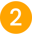 Number 2 in orange circle icon