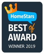 2019 Homestars Winner badge for Best Of Awards in Toronto