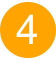 Number 4 in orange circle icon