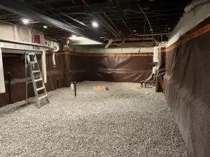 Basement underpinning work in progress on a Capable Group project