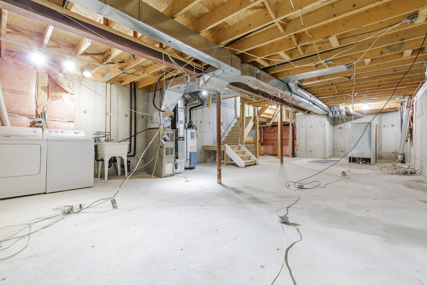 ajax basement before open framing